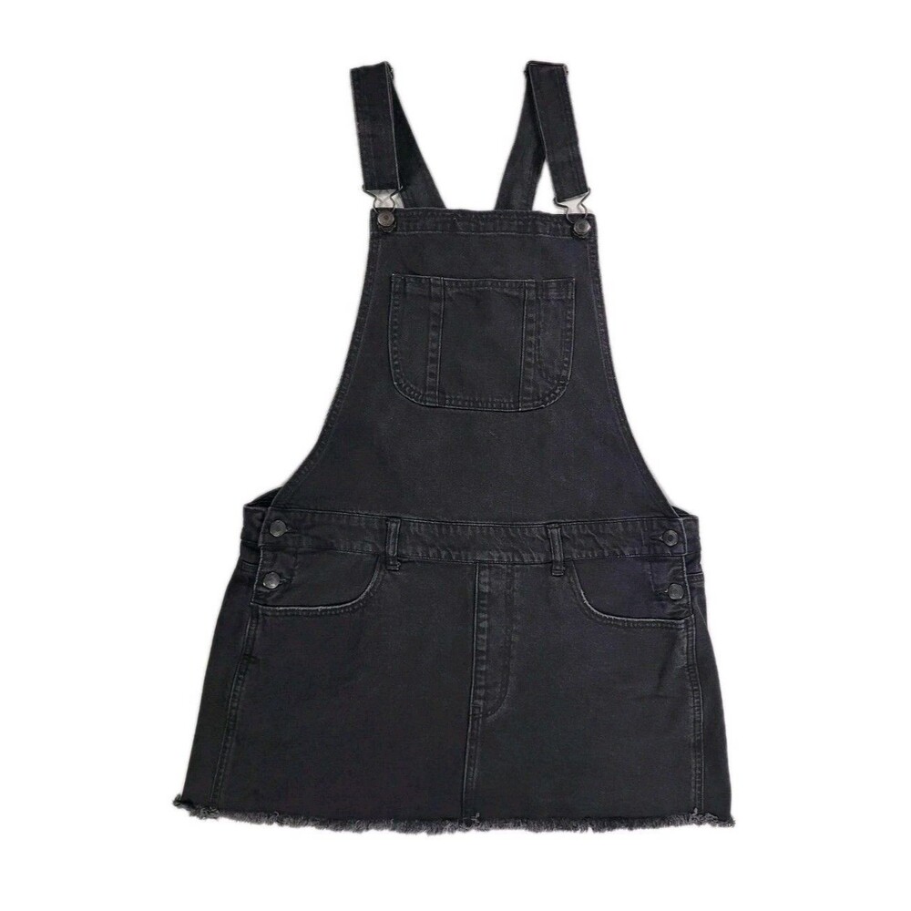 American Eagle Overalls Dress Denim Womens Black Jean Size L